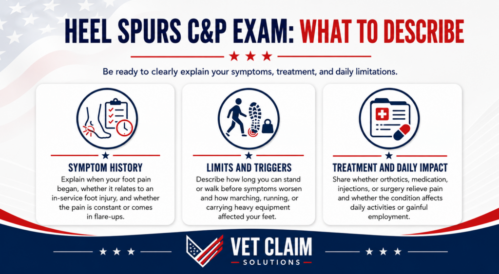 C&P Exam for Foot Pain and Heel Spurs